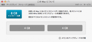 Mac miniのメモリ