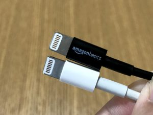 Amazon版Lightningケーブルと純正の比較