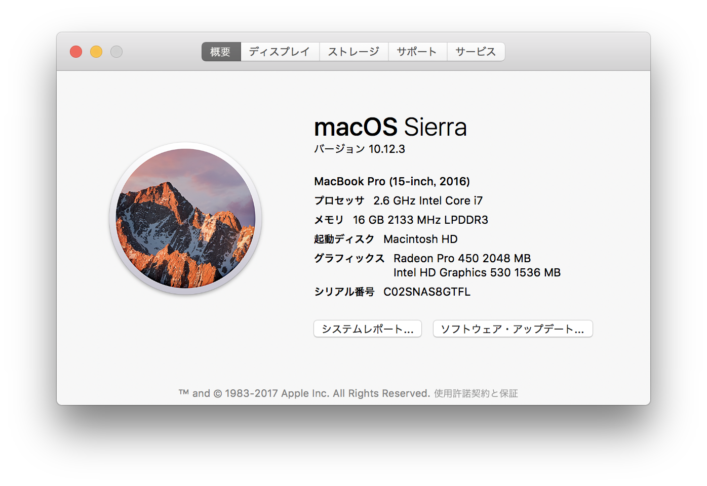 MacBook Pro 15inch, 2016