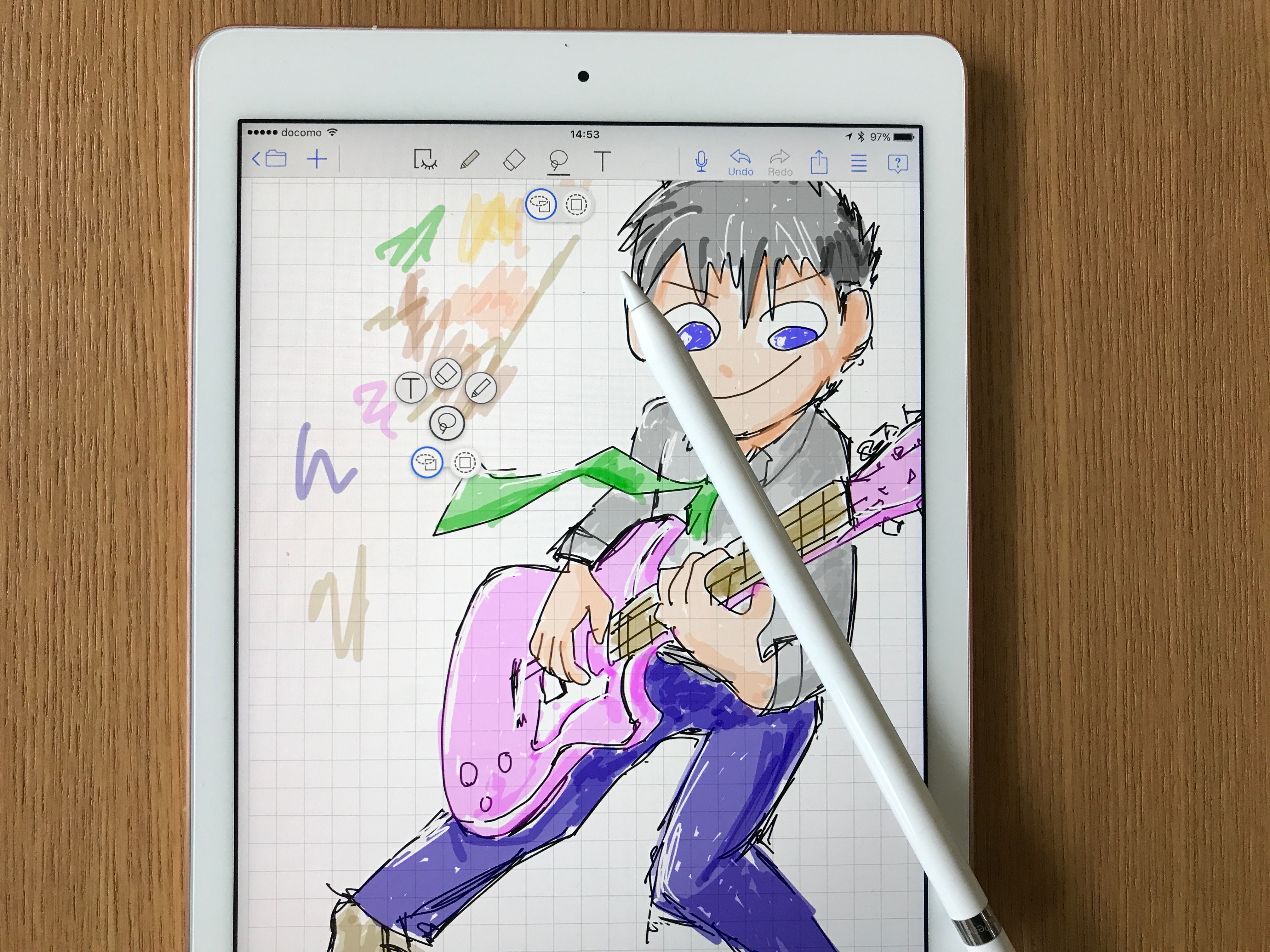 MetaMoji NoteとApple Pencilで描きました