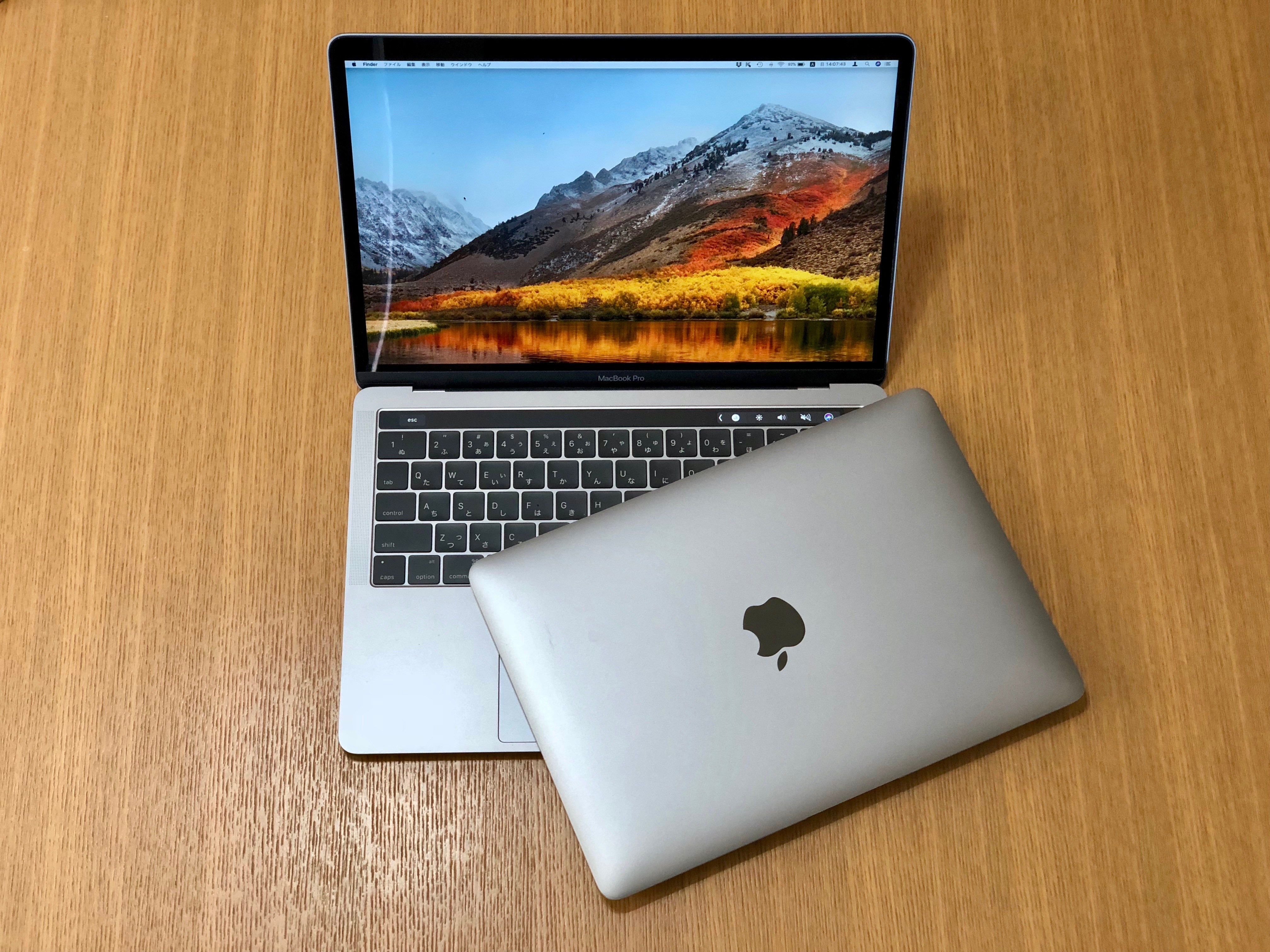 13インチMacBook Pro 2017と12インチMacBook 2015